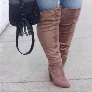 Wide Calf Thigh High Boots (Never worn)